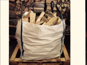 Kiln dried logs in a bulk bag