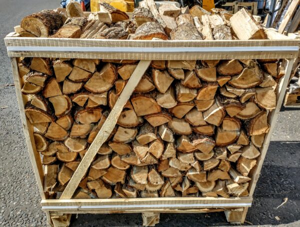 crate of kiln dried oak or ash logs