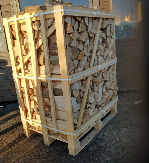 crate of kiln dried ash logs